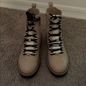A New Day size 6 Beige Lace-Up Boots for Women